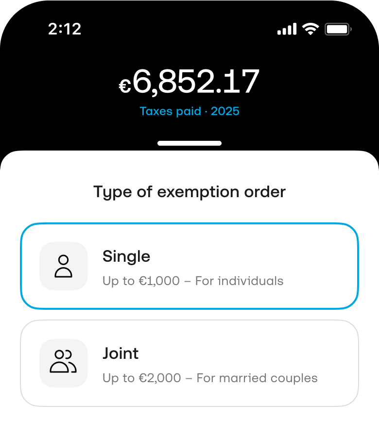 seamless-exemption UI image