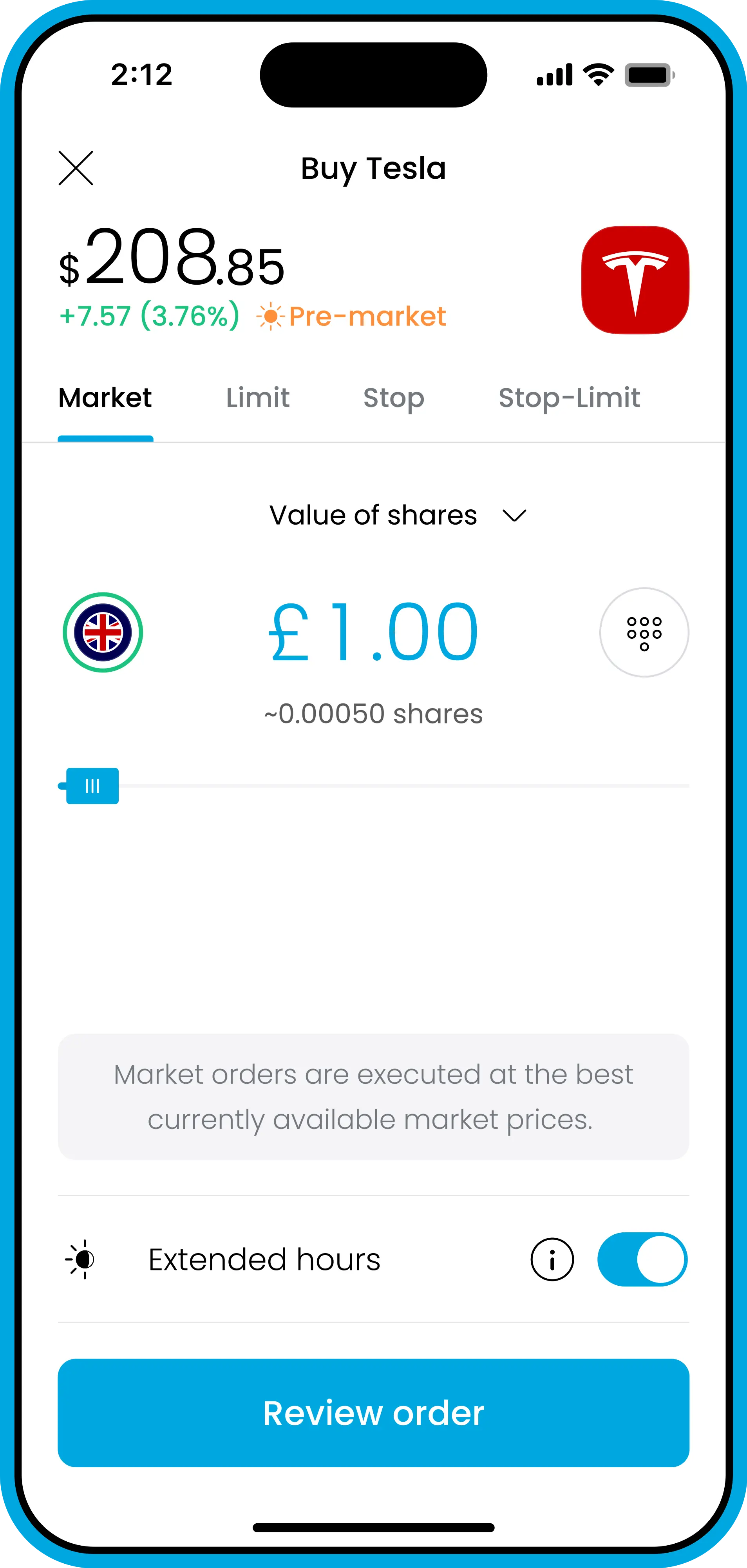 Section more trading time phone image